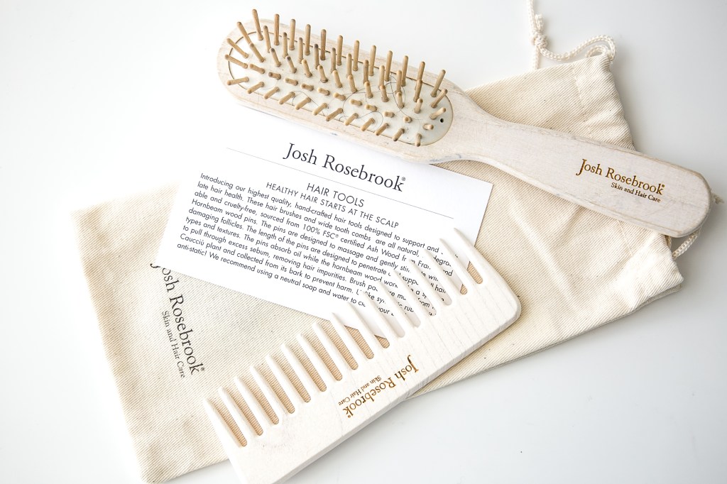 Josh Rosebrook Hair Tools, brush and wide tooth comb