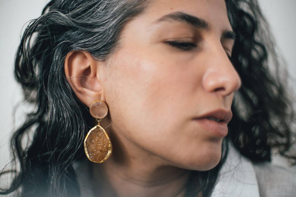 going grey, grombre, young and grey, gray hair, sustainable jewelry, ethical jewellery