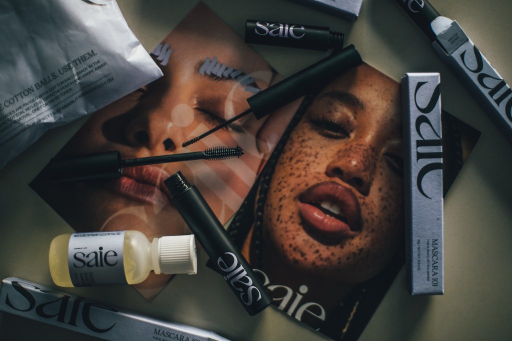 Saie Beauty review, Saie mascara 101 review, Saie Brow butter review, Saie Slip cover review, Saie Slip Cover Swatches