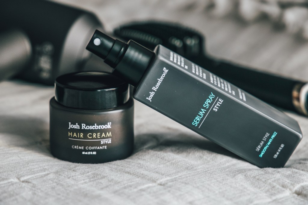 Clean beauty hair products for smooth blowout, sleek hair, no frizz, blowout cream serum, non toxic hair products, straight hair, humidity proof